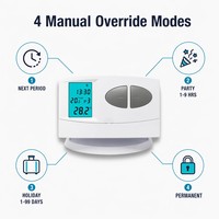 Thermostat RF sans fil intelligent C7RF pour système de chauffage à chaudière à gaz, thermostat d'ambiance programmable avec relais à contact sec 8A