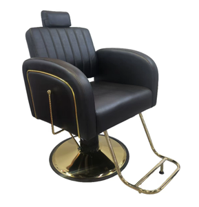 Silla de Peluquería de Alta Gama al por Mayor, Muebles de Salón de Belleza, Base de Metal con Silla de Corte de Pelo Dorada - Product Image 6