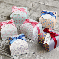 Kreative Diamantförmige Handgefertigte Verpackung Geschenkbox für Süßigkeiten und Schokolade mit Goldfolie für Hochzeit, Geburtstag und Festlichkeiten