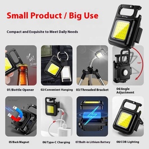 Portable <span class=keywords><strong>Rechargeable</strong></span> <span class=keywords><strong>Mini</strong></span> <span class=keywords><strong>LED</strong></span> Camping Lumière Multifonctionnel Travail Lampe de Poche avec Forte Lumière USB Charge Porte-clés S-LD2011 - Product Image 4