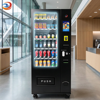 Máquina Expendedora de Snacks Pequeña, Edición Alemana, Sistema de Refrigeración por Absorción, Pantalla Táctil LED SDK, Monitoreo Remoto para Alemania