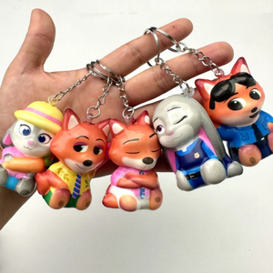 Muñecos de la serie Zootopia, llavero de EVA y PU, colgante antiestrés de rebote lento, superventas transfronterizo para jóvenes - Product Image 3