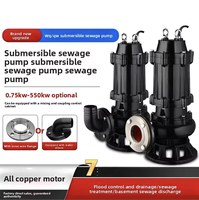 Pompe submersible broyeuse pour eaux usées en fonte, résistante à la corrosion, anti-colmatage, pour le rejet de particules solides, pour l'élevage et le relevage des eaux usées