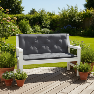 Cojín para Banco de Jardín Color Antracita, 47.2x39.4x2.8 Pulgadas, Tela Oxford, Almohada para Exteriores Resistente al Agua, Desmontable y Lavable - Product Image 2