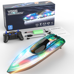 Flytec V555 Barco de Carreras de Control Remoto de Alta Velocidad con Luces LED, Modelo de Juguete Impermeable <span class=keywords><strong>para</strong></span> <span class=keywords><strong>Adultos</strong></span> o Niños, Regalo <span class=keywords><strong>para</strong></span> Piscina - Product Image 6