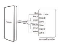Lecteur de cartes RFID de proximité programmable étanche IP66 avec matériau ABS et Wi-Fi intégré pour système de contrôle d'accès aux portes