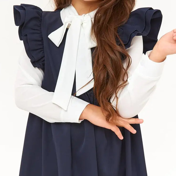 Customized Girls School Uniform Pullover Dress