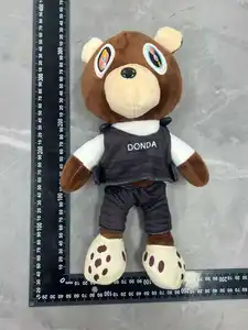 Cartoon Kanye Bear Plush Toy Stuffed Graduation Kanye Teddy Bear Plushie Doll Gift For Kids Bear Plush Toy
