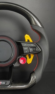 Volante de Fibra de Carbono y Cuero Personalizado para <span class=keywords><strong>Audi</strong></span> RS con Botón de Encendido, Selector de Conducción y Palancas de Cambio para <span class=keywords><strong>Audi</strong></span> A/<span class=keywords><strong>Q</strong></span>/S/RS/Q5/Q7 - Product Image 6