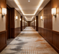 Moquette en rouleau tuftée à motifs modernes personnalisés pour couloir d'hôtel, en nylon imprimé, résistante au trafic intensif, pour hall d'entrée