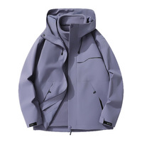 Blouson Bomber Unisexe Topgear d'extérieur 3-en-1 Imprimé Logo Cœur Motif Imperméable Rembourré Coton Vêtement de Travail