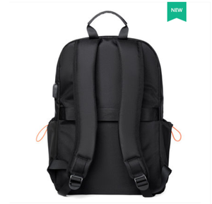 Sac à dos pour ordinateur portable Oxford décontracté minimaliste de 15,6 pouces avec logo personnalisé pour hommes, imperméable, portable, avec port USB - Product Image 2