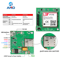 Module 4G LTE Cat 1 A7670E avec emplacement pour carte Nano SIM, compatible 4G mondial et 2G Nano SIM, prêt pour l'IoT industriel