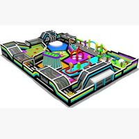 Château gonflable géant pour enfants, aire de jeux gonflable avec double toboggan, parcours d'obstacles pour fêtes