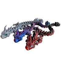 Nouveauté transfrontalière en impression 3D : Jouets recommandés pour la maternité, Dragon écailleux à yeux simulés adorables, en verre artisanal exquis et créatif