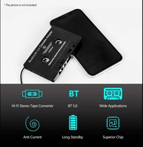 Mới đến cho <span class=keywords><strong>Bluetooth</strong></span> 5.0 Xe Máy nghe nhạc <span class=keywords><strong>Cassette</strong></span> <span class=keywords><strong>Adapter</strong></span> MP3 trống Băng âm thanh làm bằng nhựa bền - Product Image 4