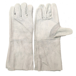 Kyushu <b>Long</b> Double Layer Cowhide Welding <b>Gloves</b> 37cm Reinforced Thumb Industrial Use - Product Image 2