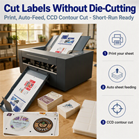 Machine de découpe commerciale haute vitesse à double tête pour feuilles, étiquettes adhésives, carton et PET mince, avec rainurage et perforation
