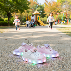 Baskets à Rubans Style Coréen OZKIZ pour Filles de 2 à 6 Ans Printemps/Automne – Chaussures de Sport Tendance pour Enfants en Gros - Product Image 3