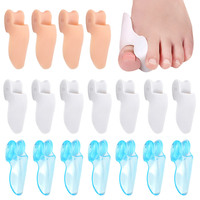 Correcteur d'hallux valgus en silicone et gel de soulagement de l'hallux valgus, séparateur d'orteils, coussinet écarteur d'orteil, coussinets pour l'hallux valgus