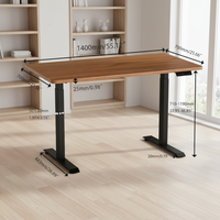 Bureau électrique à double moteur PRORIALS, réglable en hauteur, moderne, durable, en métal, à réglage automatique, pour la maison, le bureau, l'étude, silencieux et intelligent