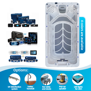 Piscine à dérive infinie professionnelle avec système à jets, spa résidentiel pour 3 personnes, bain à remous extérieur - Product Image 5