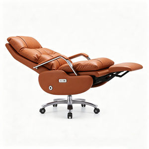 Silla de Oficina Ejecutiva con Masaje Eléctrico |   Sillón Reclinable de Cuero Genuino con Calefacción y Ventilación |   Silla de Oficina Ergonómica y Confortable - Product Image 3