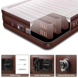 Best Quality Twin Size Eco-friendly <strong>PVC</strong> and <strong>Top</strong> Flocking Built-in Pump Air Inflatable Mattress Bed - Product Image 3
