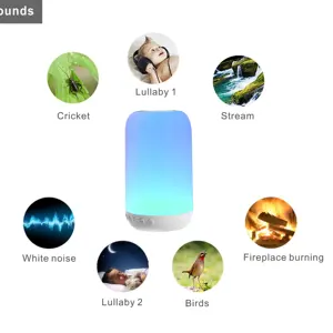 具有定时和音乐功能的新型触摸led可调光rgb夜灯睡眠灯婴儿夜间光传感器