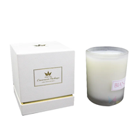 Boîte à bougies à clapet de luxe à ouverture inclinée emballage cadeau de bougie parfumée personnalisée doublure éponge en papier kraft de qualité supérieure paillettes