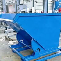 Bac basculant en acier robuste pour chariot élévateur, bac à déchets pour la gestion des déchets