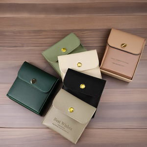 Hộp đồ trang sức da lộn đồ trang sức Pouch và thẻ chèn đồ trang sức bao bì Pouch phong bì với biểu tượng tùy chỉnh - Product Image 5