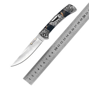 Dao chiến thuật bền chắc dành cho nam, kiểu bấm nút bỏ túi, dùng để săn bắn, cắm trại, chiến thuật, sinh tồn - Tay cầm gỗ tùy chỉnh OEM - Product Image 6