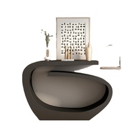 Table console d'art dorée ultra-étroite Simple lumière de salle à manger moderne de style européen entrée de luxe plate-forme de vue d'extrémité décorative élégante