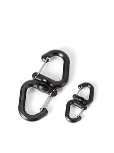 <span class=keywords><strong>Mousqueton</strong></span> double rotatif à 360° en plastique, clip pivotant d'extérieur, crochet en <span class=keywords><strong>S</strong></span> portable, double crochet pour sacs à dos, porte-clé<span class=keywords><strong>s</strong></span>, <span class=keywords><strong>mousqueton</strong></span> - Product Image 1