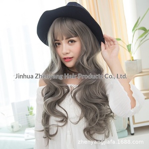 Perruque en fibre chimique à haute température, style coréen, cheveux bouclés pour femmes, effet mat, grande vague, <span class=keywords><strong>simulation</strong></span> complète, pour le commerce extérieur - Product Image 4