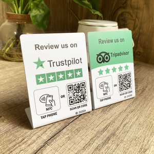 Améliorez rapidement votre notoriété avec notre support de <span class=keywords><strong>code</strong></span> QR et de pointage NFC 3x4 pouces pour Google, TripAdvisor, Trustpilot – Idéal pour les entreprises - Product Image 2