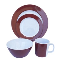 Service de vaisselle en plastique, avec impression personnalisée, design coloré, d'assiettes en mélamine