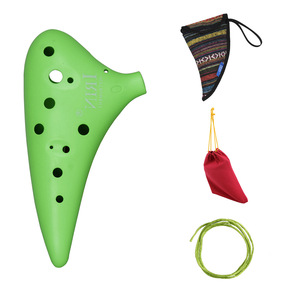 <span class=keywords><strong>Flauta</strong></span> de cerámica étnica <span class=keywords><strong>Ocarina</strong></span> en forma de C de 12 agujeros con bolsa de viento de resina ABS para niños y estudiantes práctica de cerámica Xun - Product Image 3