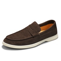 Mocassins Homme Tendance Style Old Money Polyvalents et Élégants à Bout Pointu en Daim Respirant et Léger – Nouvelle Collection Britannique