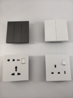 Nuevo Interruptor de Pared y Enchufe Eléctrico Estándar del Reino Unido 86 para Uso en el Hogar y Hoteles