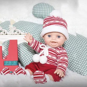 254-2 Handmade Real Life Baby Dolls Soft Silicone Vinyl Infant Christmas Birthday Reborn Lifelike Newborn Baby Doll Toys