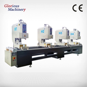 Machine de soudage sans soudure pour coins de fenêtres, soudeuse de vinyle à <span class=keywords><strong>double</strong></span> tête pour <span class=keywords><strong>PVC</strong></span>, soudeuse de joint en plastique couleur CNC - Product Image 1