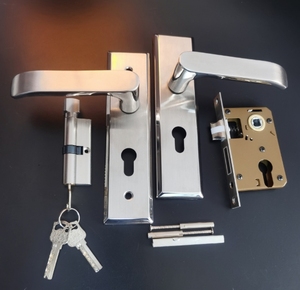 KHÁCH SẠN phòng tắm đòn bẩy xử lý thiết lập khóa cửa an ninh satin rắn cửa thép không gỉ khóa xử lý thiết lập - Product Image 3