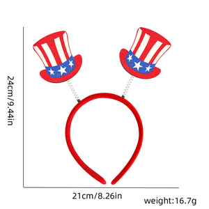 Headband Patriotik Hstyle Bertabur Rhinestone Bendera Amerika Bintang Headband 4 Juli Aksesoris Rambut Dekorasi Hadiah Promosi - Product Image 5