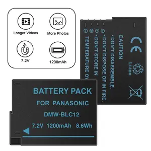 Pour <span class=keywords><strong>Panasonic</strong></span> <span class=keywords><strong>Lumix</strong></span> DMC-FZ2500FZ200FZ300G85G80G6G7GH2GX8G95G5 <span class=keywords><strong>batterie</strong></span> entièrement décodée DMW-BLC12E BLC12PP pour l'utilisation de l'appareil photo - Product Image 4