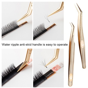 Pinzas para Extensión de Pestañas Pinky Leem, Acero Inoxidable Recubierto, Multi-Punta, Logotipo Personalizado, Pinzas Plateadas para Pestañas - Product Image 6