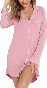 <span class=keywords><strong>Camicia</strong></span> <span class=keywords><strong>da</strong></span> <span class=keywords><strong>Notte</strong></span> in Raso per Donna, Manica Corta con <span class=keywords><strong>Bottoni</strong></span>, Pigiama in Seta, Vestaglia <span class=keywords><strong>da</strong></span> <span class=keywords><strong>Notte</strong></span> per Donne - Product Image 4