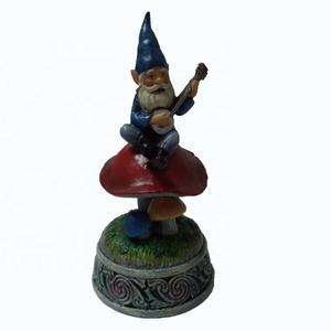 Résine Patio <span class=keywords><strong>D</strong></span>écoratif Gnome Figurine Jouer <span class=keywords><strong>Violon</strong></span> Assis sur Champignon Drôle Jardin Gnome Statue - Product Image 2