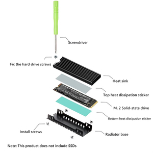 <span class=keywords><strong>Dissipateur</strong></span> <span class=keywords><strong>thermique</strong></span> M.2 2280 NVME NGFF, radiateur en alliage d'aluminium résistant à la chaleur avec coussin <span class=keywords><strong>thermique</strong></span> en Silicone pour Console de jeu <span class=keywords><strong>PS5</strong></span> - Product Image 6